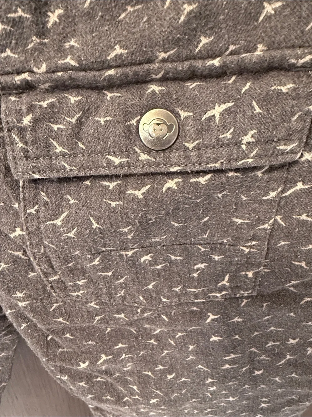Appaman Gray Shorts with White Bird Print